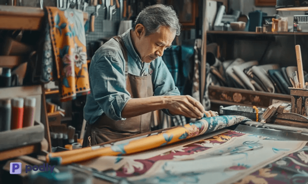 Simply create loveable graphics scarves design