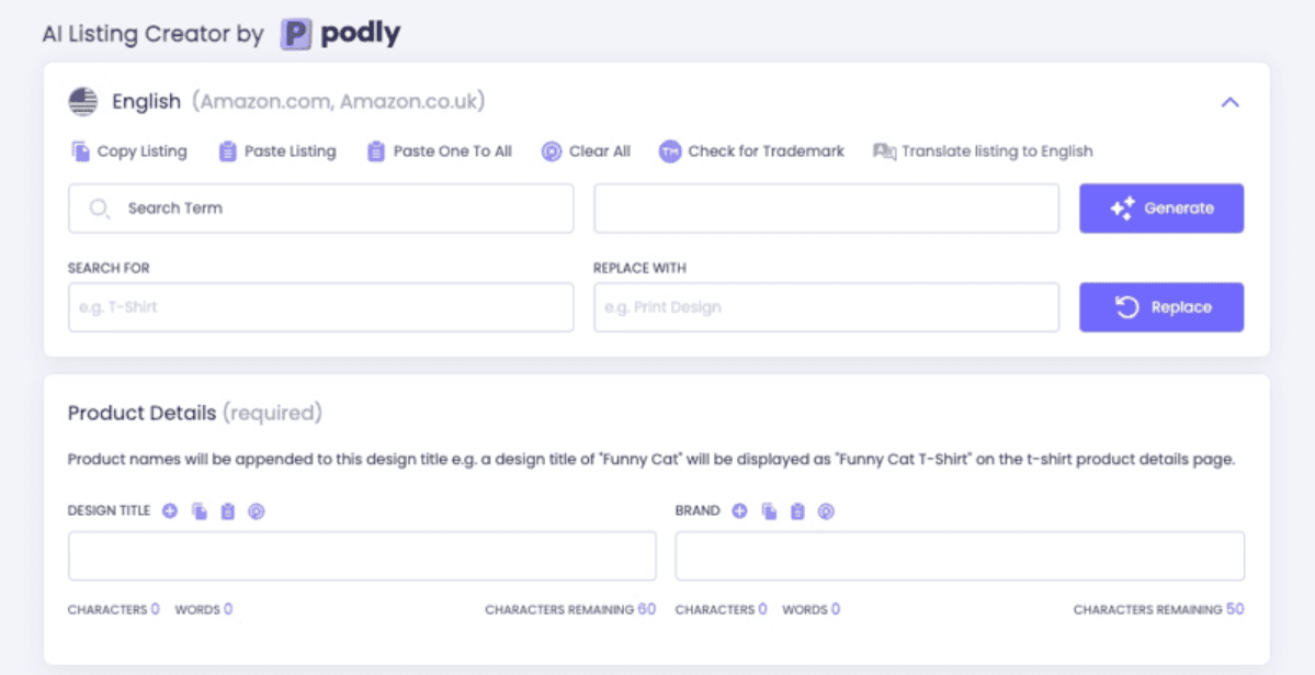 listing your merch products using Podly