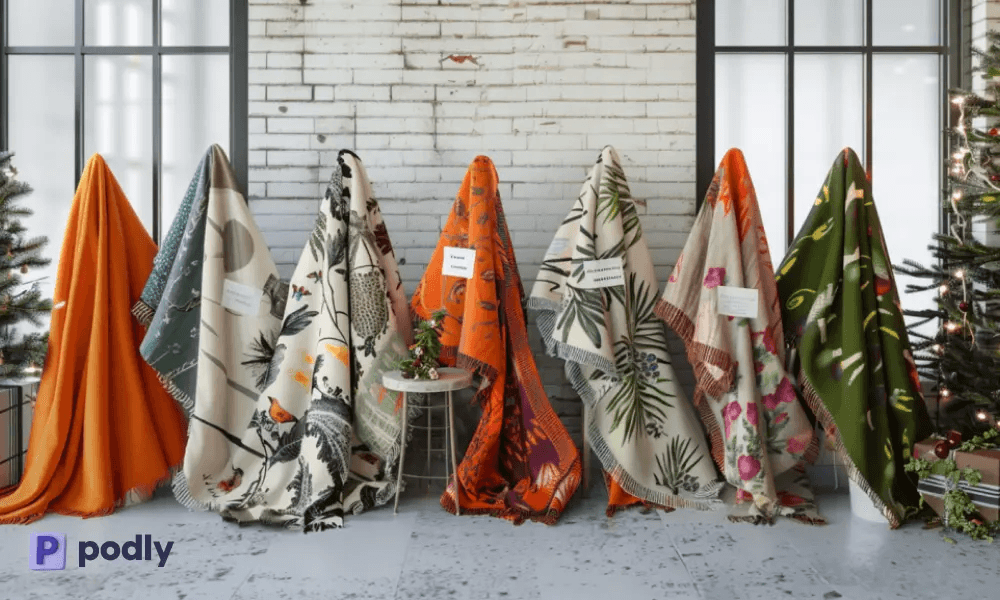 The image of blankets match with colors of pillows