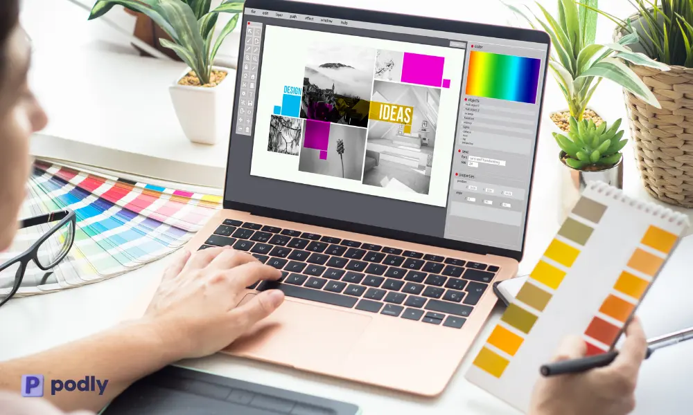 Designing product for phone cases or wall art