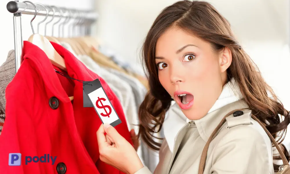 Overprice on print on demand product